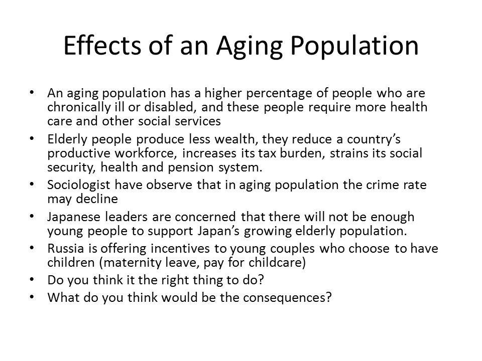 The Impact of Aging Populations